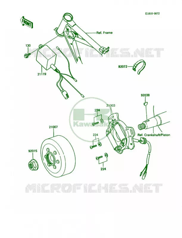 Generator Kawasaki MOTOS 80 1987 KDX80  KDX80-C4
