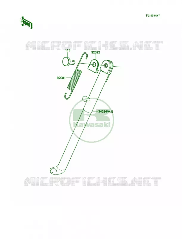 Stands Kawasaki MOTOS 80 1987 KDX80  KDX80-C4