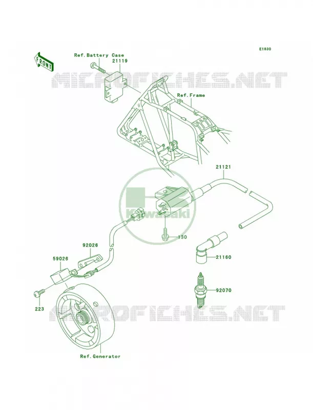 Ignition System Kawasaki QUAD 220 2002 Bayou 220  KLF220-A15