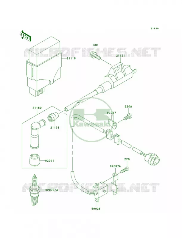 Ignition System Kawasaki QUAD 300 2002 Prairie 300  KVF300-B4