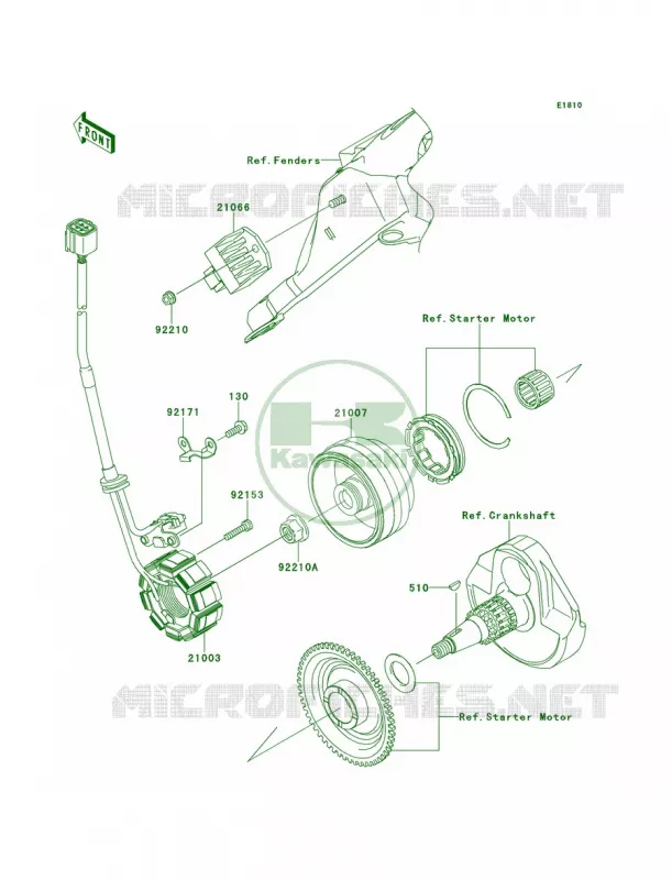 Generator Kawasaki MOTOS 450 2013 KLX450R  KLX450ADF