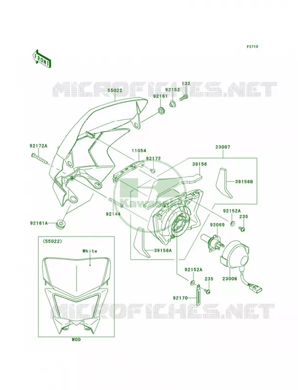 Headlights Kawasaki MOTOS 450 2013 KLX450R  KLX450ADF
