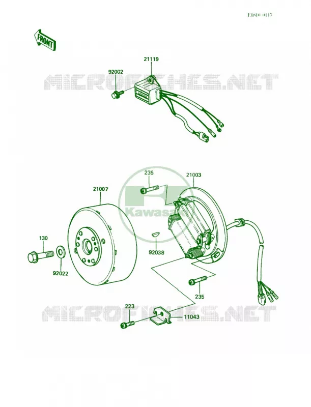 Generator Kawasaki MOTOS 200 1986 KDX200  KDX200-C1