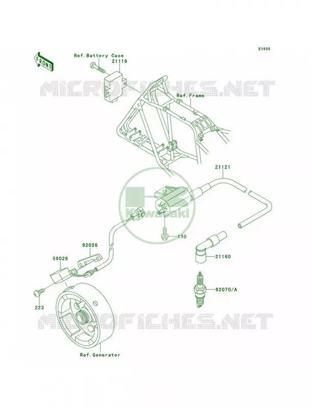 Ignition System Kawasaki QUAD 220 2001 Bayou 220  KLF220-A14