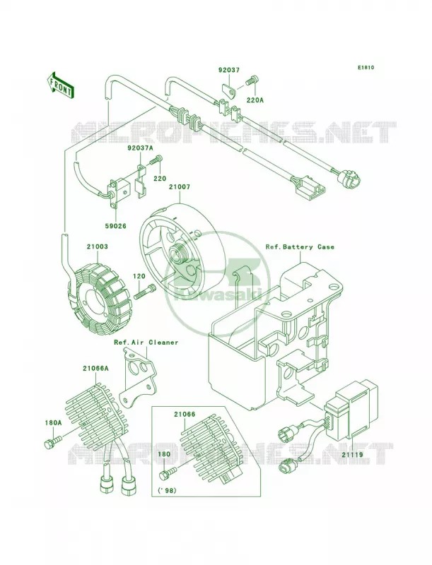 Generator Kawasaki QUAD 300 2001 Bayou 300 4X4  KLF300-C13