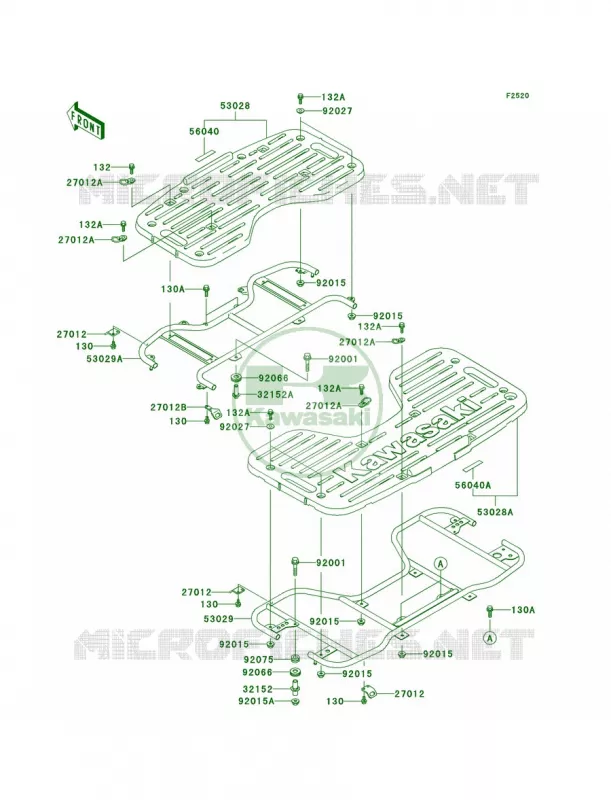 Carriers Kawasaki QUAD 400 2001 Prairie 400 4X4  KVF400-C3