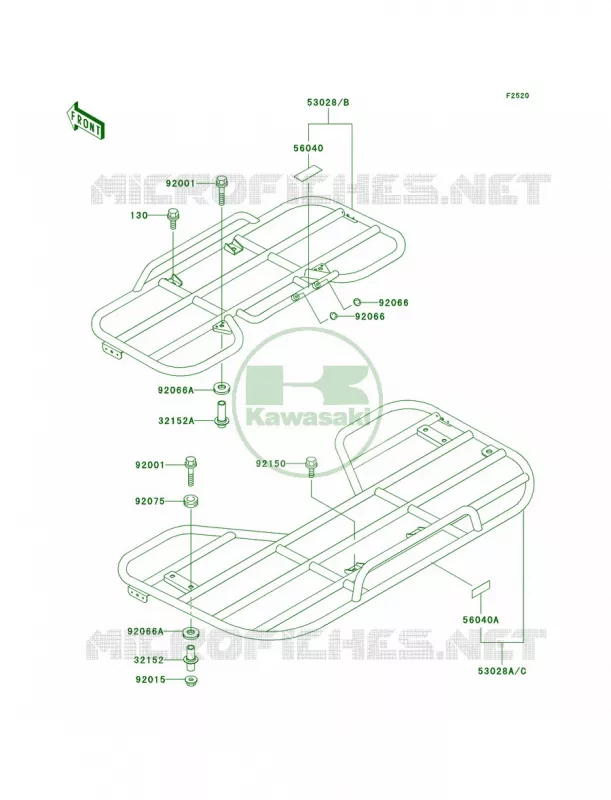 Carriers Kawasaki QUAD 400 2001 Prairie 400  KVF400-D3