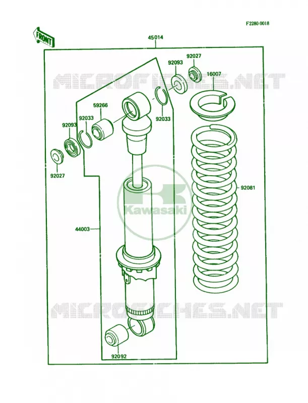 Shock Absorbers Kawasaki MOTOS 80 1986 KDX80  KDX80-C3