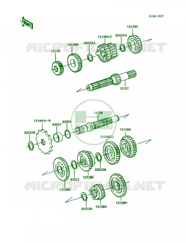Transmission Kawasaki MOTOS 80 1986 KDX80  KDX80-C3