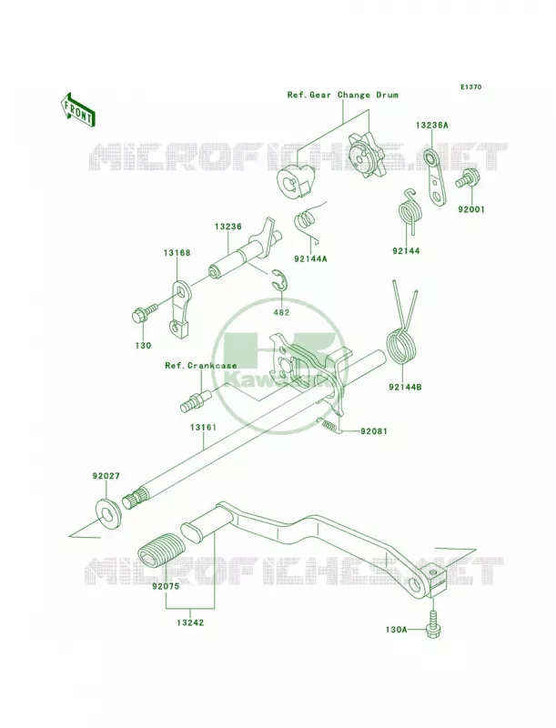 Gear Change Mechanism Kawasaki QUAD 220 2000 Bayou 220  KLF220-A13
