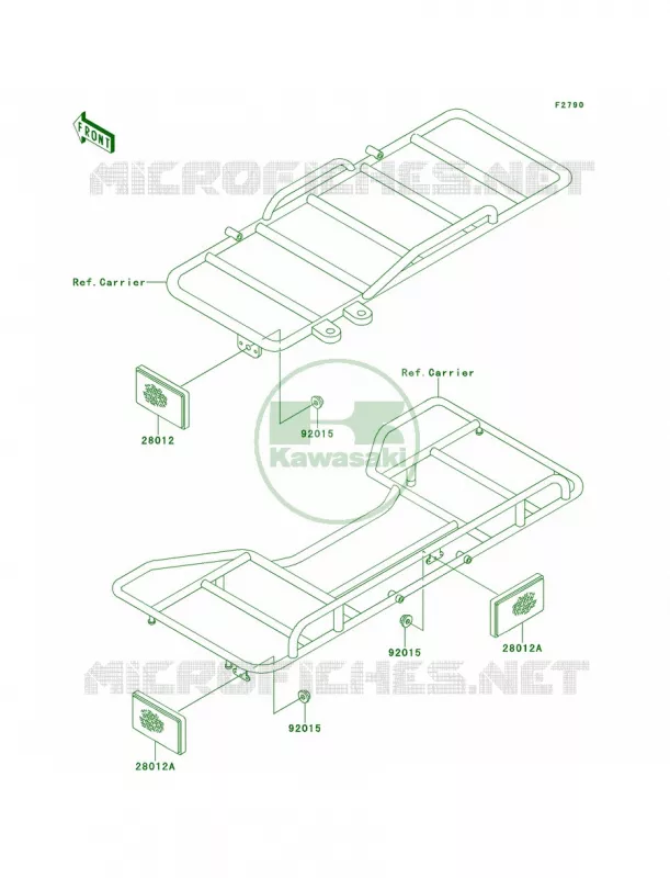 ReflectorsCN Kawasaki QUAD 220 2000 Bayou 220  KLF220-A13