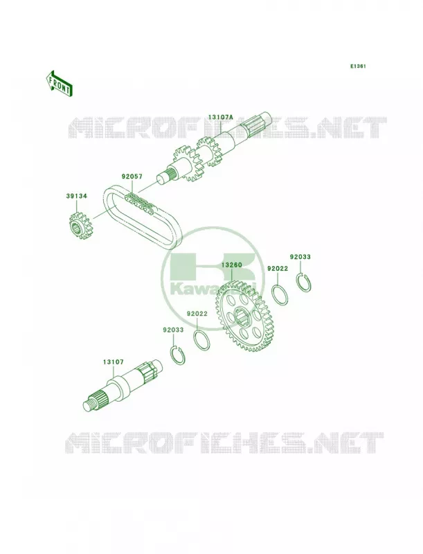 Transmission Kawasaki QUAD 300 2000 Prairie 300  KVF300-B2