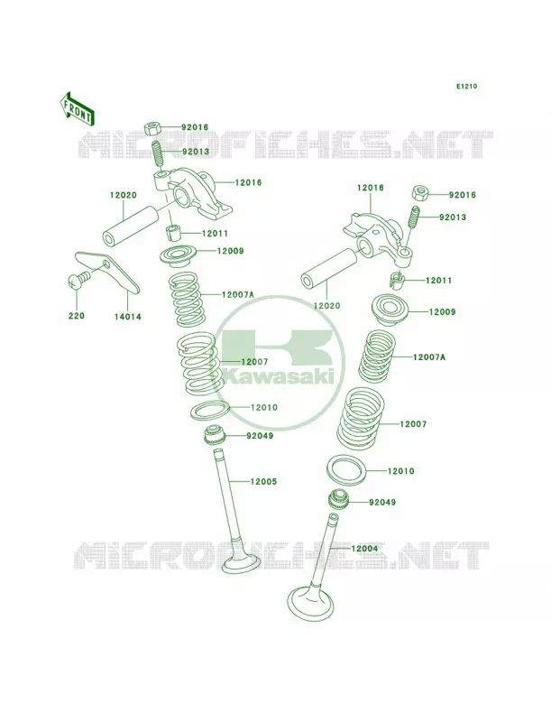 Valves Kawasaki QUAD 300 2000 Prairie 300  KVF300-B2
