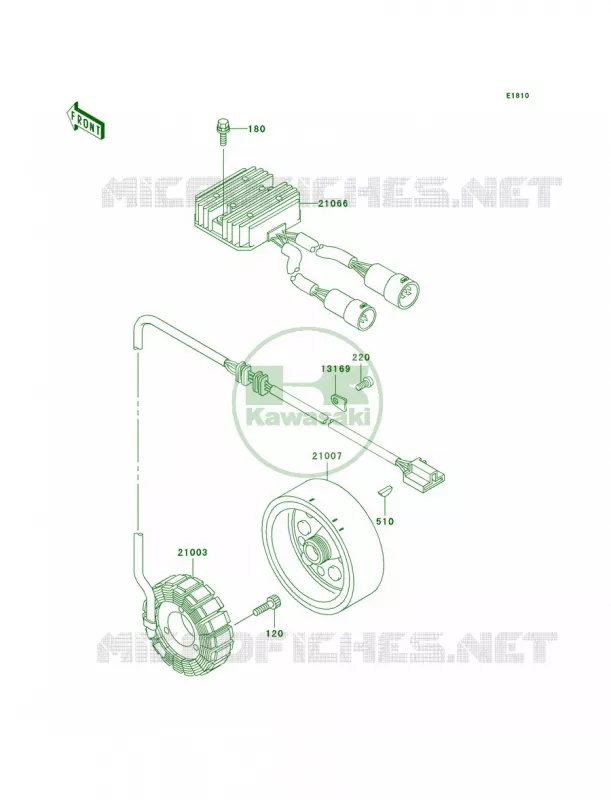 Generator Kawasaki QUAD 400 2000 Prairie 400 4X4  KVF400-C2