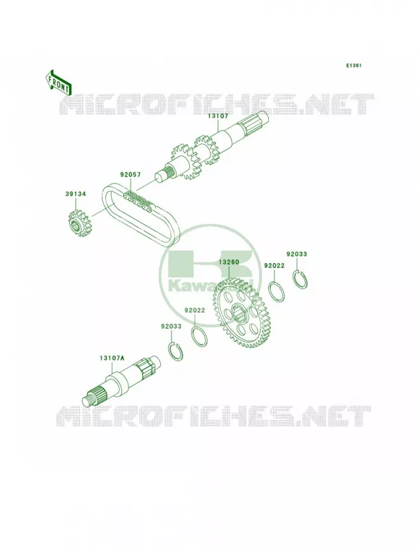 Transmission Kawasaki QUAD 400 2000 Prairie 400 4X4  KVF400-C2