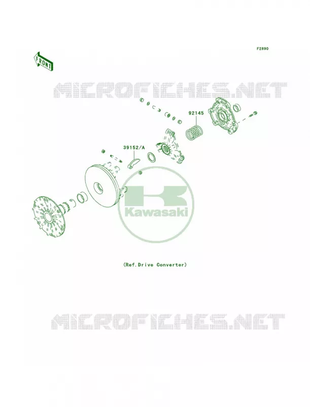 Optional PartsDrive Converter Kawasaki QUAD 400 2000 Prairie 400  KVF400-D2