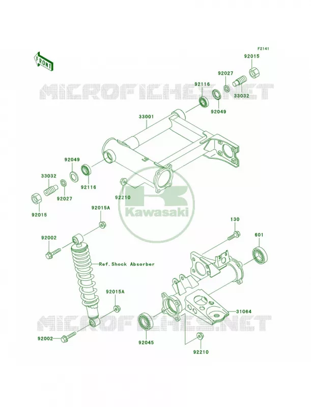 Swingarm Kawasaki QUAD 400 2000 Prairie 400  KVF400-D2