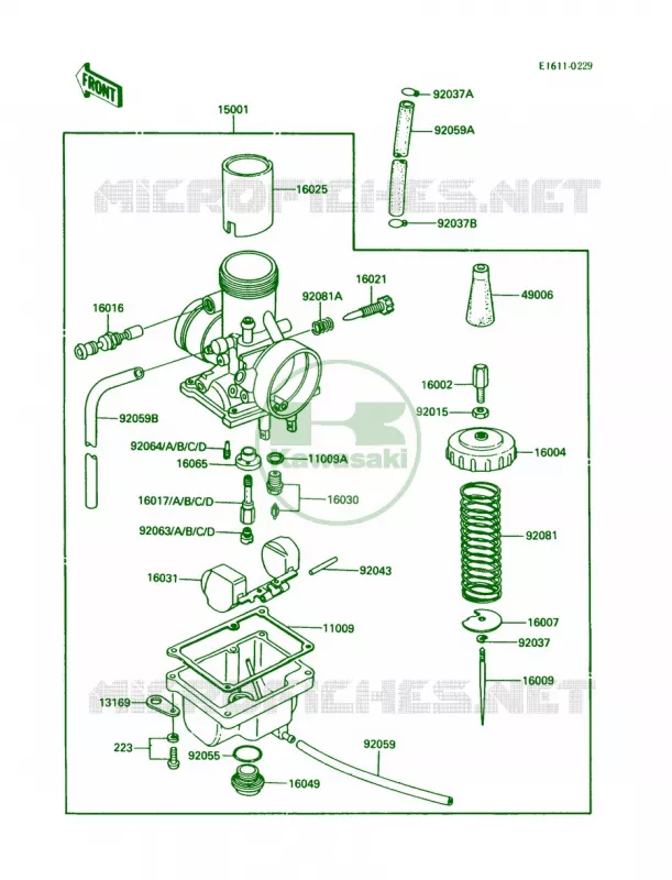 CarburetorKDX80-C1C2C3 Kawasaki MOTOS 80 1984 KDX80  KDX80-C1