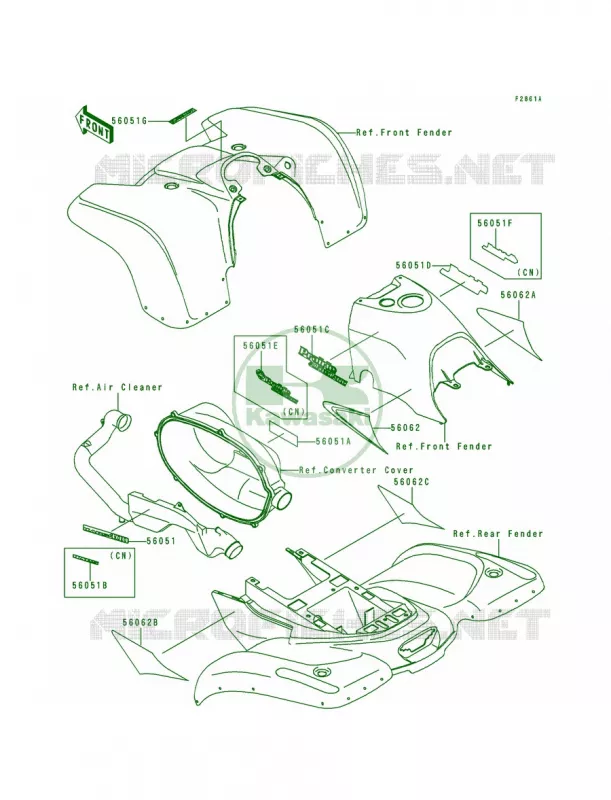 DecalsRed Kawasaki QUAD 400 1998 Prairie 400  KVF400-B1