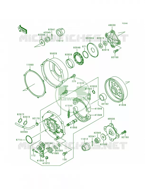 Rear Hub Kawasaki QUAD 400 1998 Prairie 400  KVF400-B1