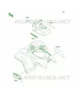 DecalsGreenKLF220 A10 pour Kawasaki Bayou 220