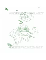 DecalsGreenKLF220 A11 pour Kawasaki Bayou 220
