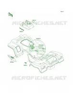 DecalsGreenKLF220 A13 pour Kawasaki Bayou 220