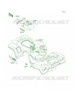 DecalsGreenKLF220 A14 pour Kawasaki Bayou 220