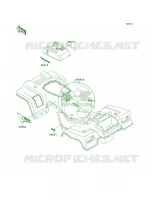 DecalsRedKLF220 A12 pour Kawasaki Bayou 220