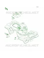 DecalsRedKLF220 A13 pour Kawasaki Bayou 220