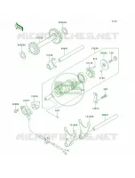Gear Change DrumShift Forks pour Kawasaki Bayou 220