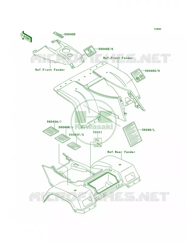 Labels Kawasaki QUAD 300 1997 Bayou 300 4X4  KLF300-C9