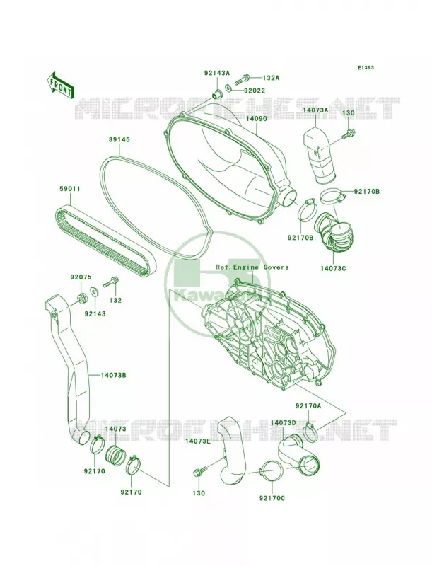 Converter CoverDrive Belt Kawasaki QUAD 400 1997 Prairie 400 4X4  KVF400-A1