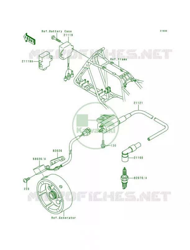 Ignition System Kawasaki QUAD 220 1996 Bayou 220  KLF220-A9