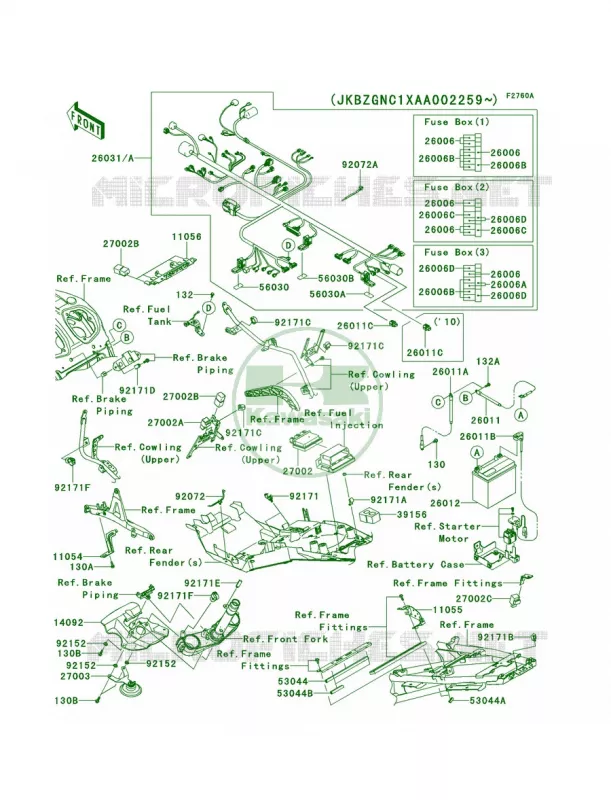 Chassis Electrical Equipment Kawasaki MOTOS 1400 2014 Concours 14 ABS  ZG1400CEF
