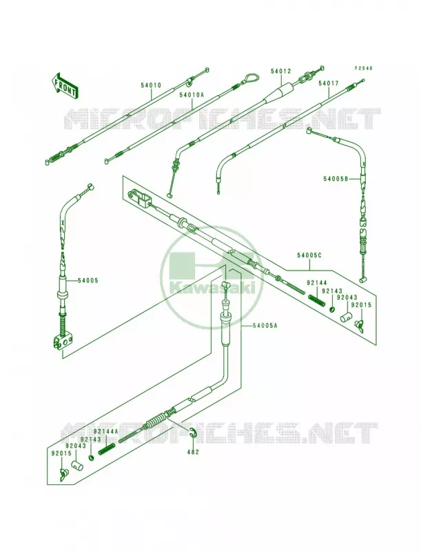 Cables Kawasaki QUAD 220 1995 Bayou 220  KLF220-A8