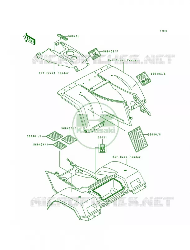 Labels Kawasaki QUAD 400 1995 Bayou 400 4X4  KLF400-B3