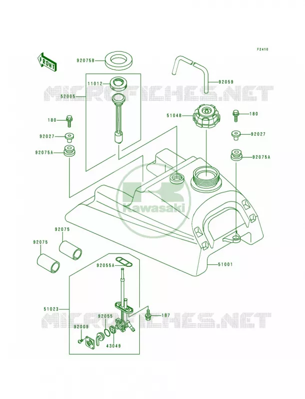 Fuel Tank Kawasaki QUAD 220 1994 Bayou 220  KLF220-A7