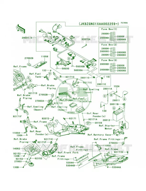 Chassis Electrical Equipment Kawasaki MOTOS 1400 2013 Concours 14 ABS  ZG1400CDF