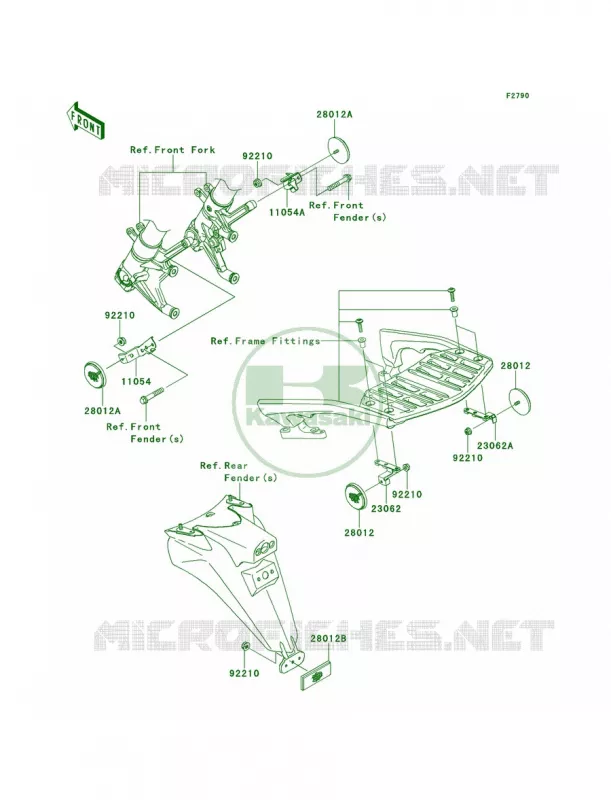 Reflectors Kawasaki MOTOS 1400 2013 Concours 14 ABS  ZG1400CDF