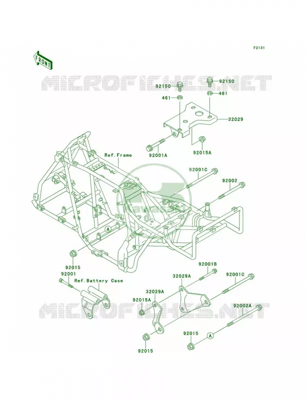 Frame Fittings Kawasaki QUAD 300 1994 Bayou 300 4X4  KLF300-C6