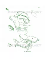 DecalsEbonyKLF300 B9 pour Kawasaki Bayou 300