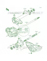 Rear Axle pour Kawasaki Bayou 300