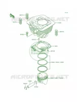 CylinderPistons pour Kawasaki Bayou 300