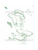DecalsEbonyKLF300 B8 pour Kawasaki Bayou 300