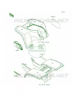 DecalsEbonyKLF300 B9 pour Kawasaki Bayou 300