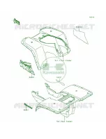 DecalsRedKLF300 B8 pour Kawasaki Bayou 300