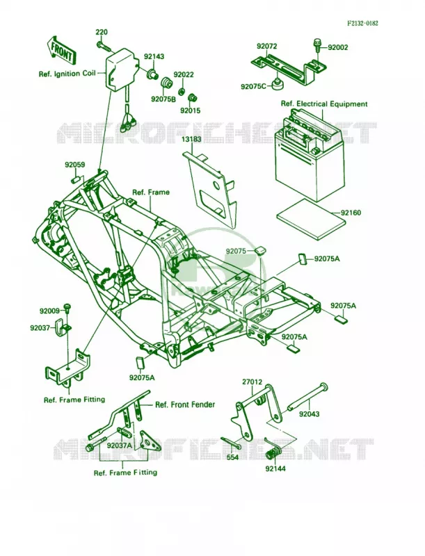 Battery Case Kawasaki QUAD 220 1991 Bayou 220  KLF220-A4