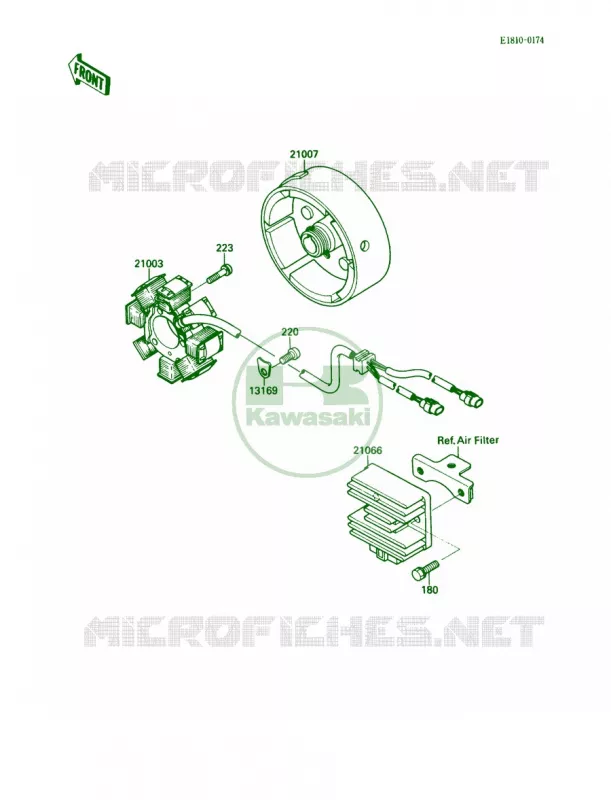 Generator Kawasaki QUAD 220 1991 Bayou 220  KLF220-A4
