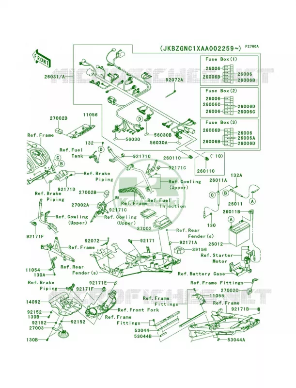 Chassis Electrical Equipment Kawasaki MOTOS 1400 2012 Concours 14 ABS  ZG1400CCF